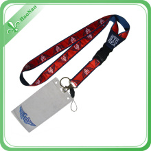 Promotion Geschenk Polyester Strap Lanyard mit Abzeichen Halter